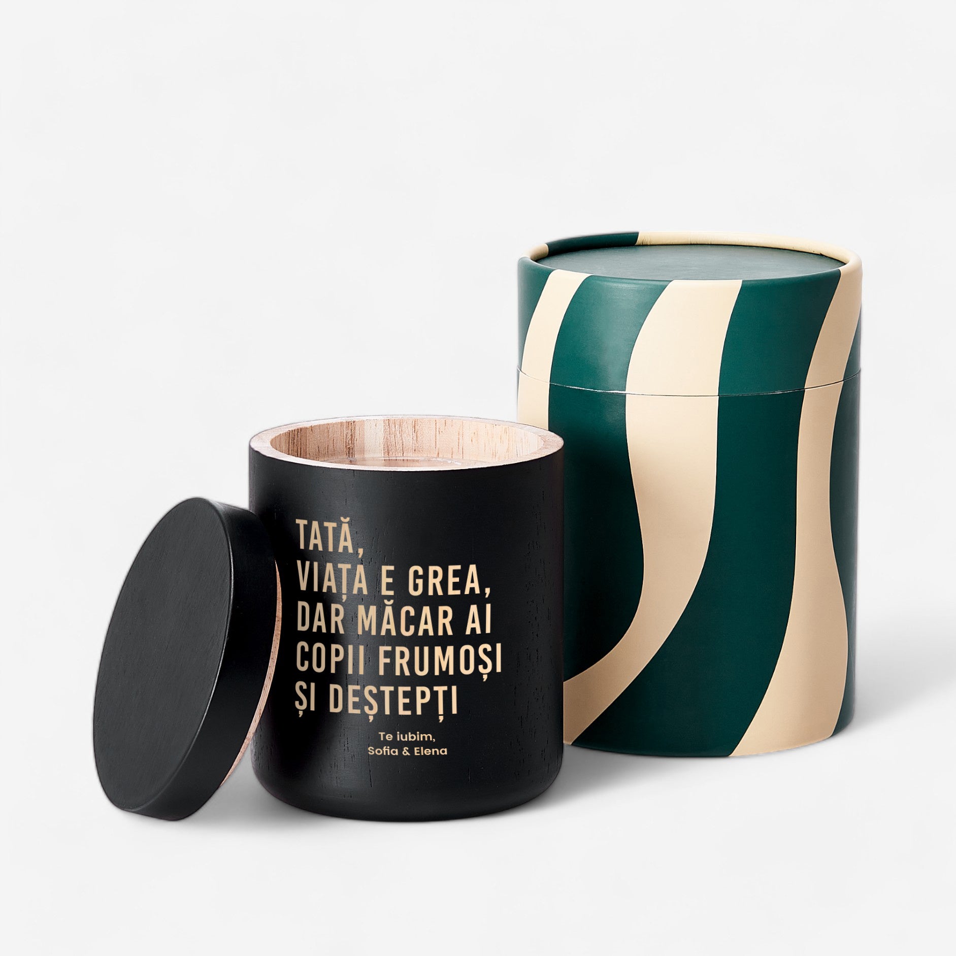 Lumânare gravată - cadou amuzant pentru tata