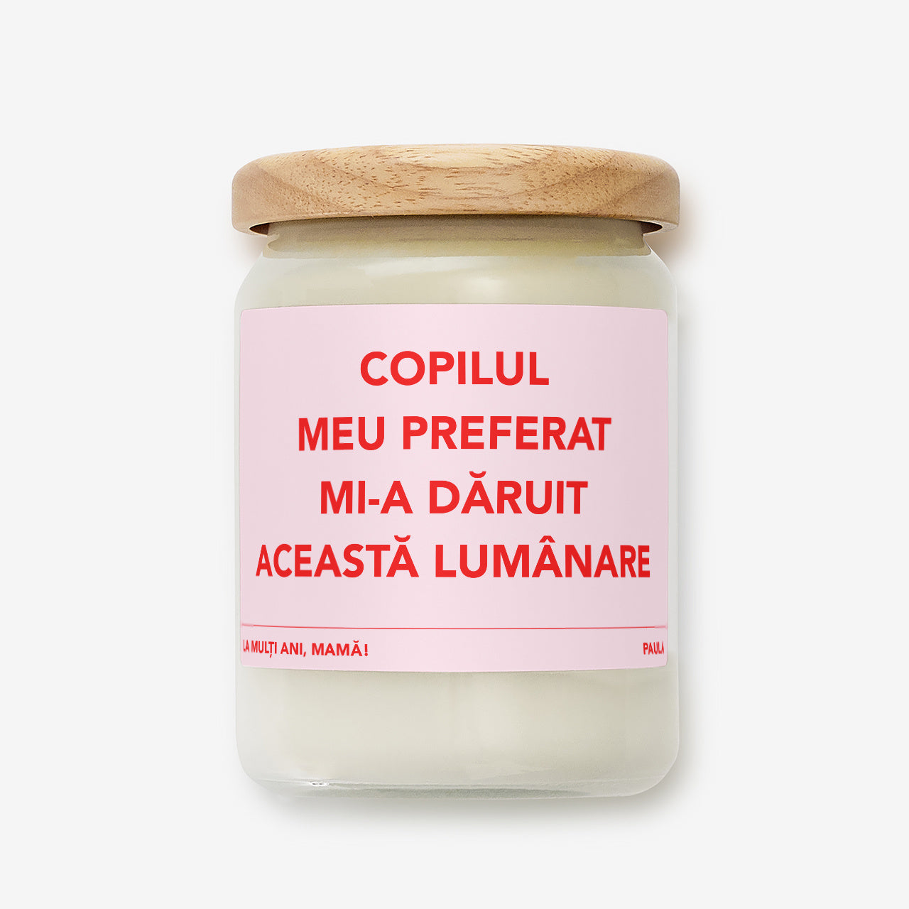 Świeca dla mamy - Ulubione Dziecko personalizowana świeczka na prezent dla mamy