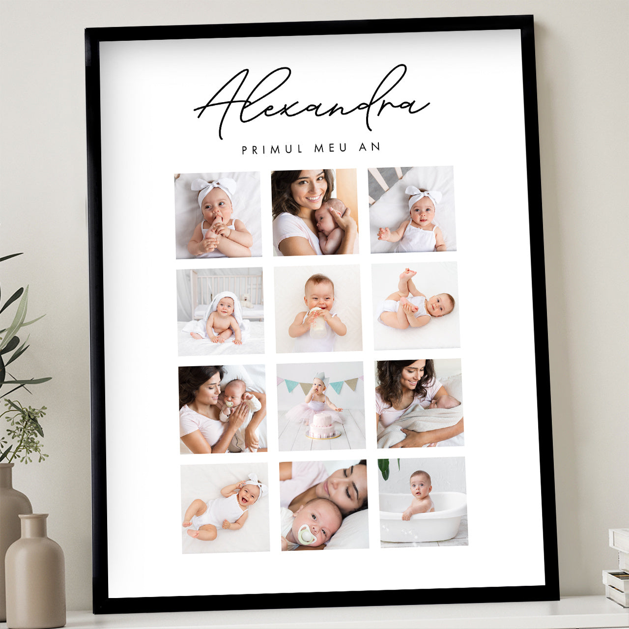 Poster personalizat pentru prima aniversare – cu fotografii