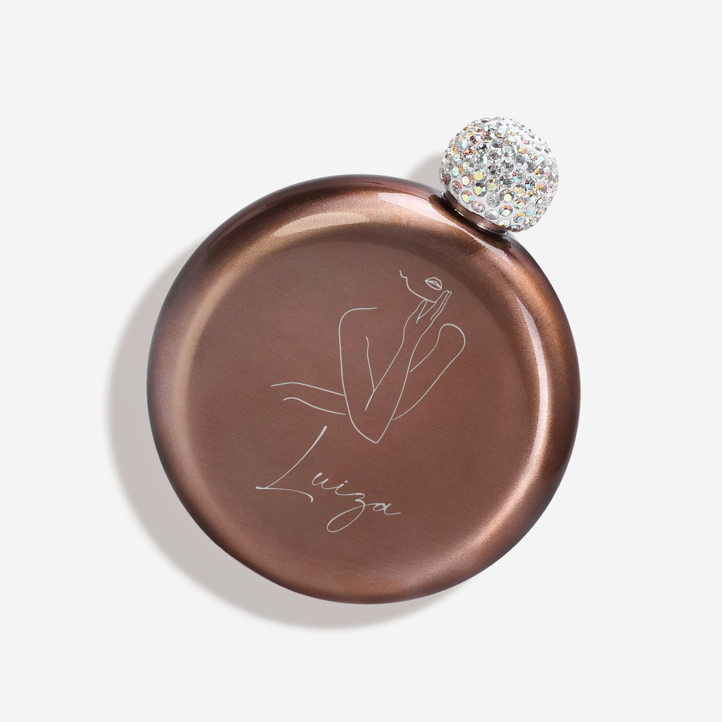 Ploscă gravată pentru femeie – cadou elegant