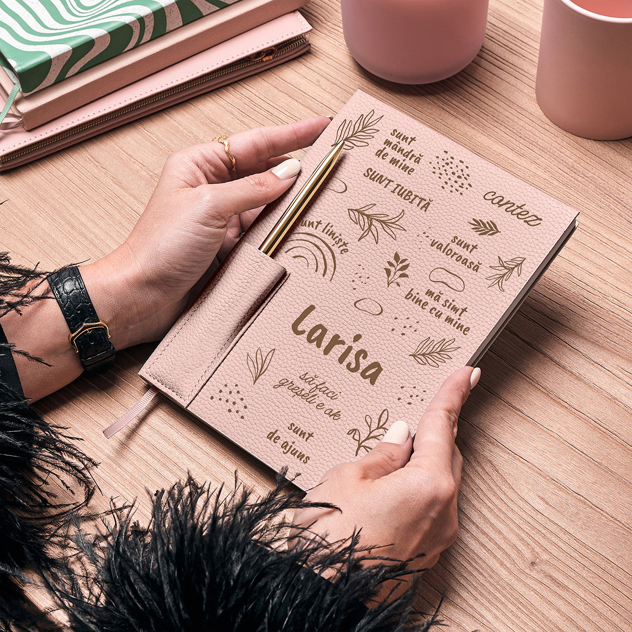 Różowy planner dla kobiety - Self Love elegancki prezent dla niej