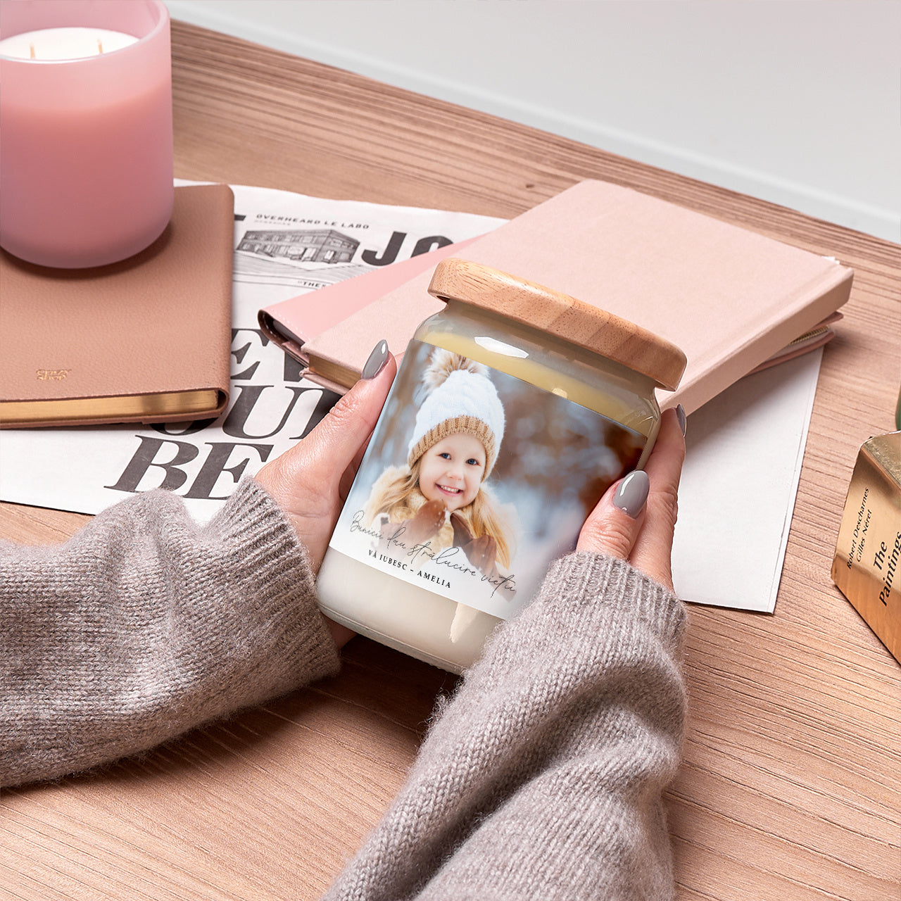 Świeca personalizowana na Dzień Babci i Dziadka świeczka dla babci i dziadka prezent na Dzień Babci i Dziadka