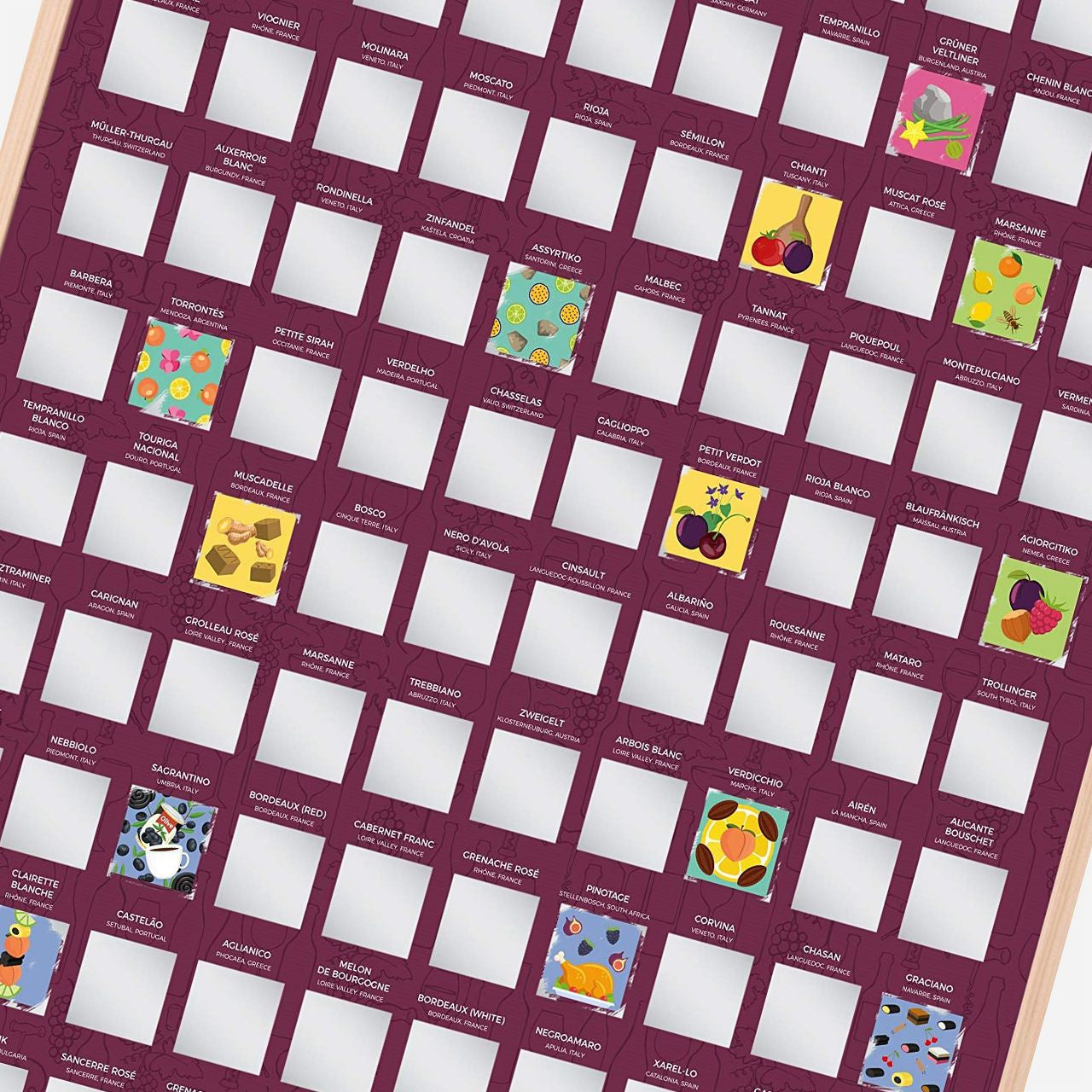 Plakat zdrapka 100 wines prezent dla miłośnika wina prezent dla miłośników wina prezent na parapetówkę