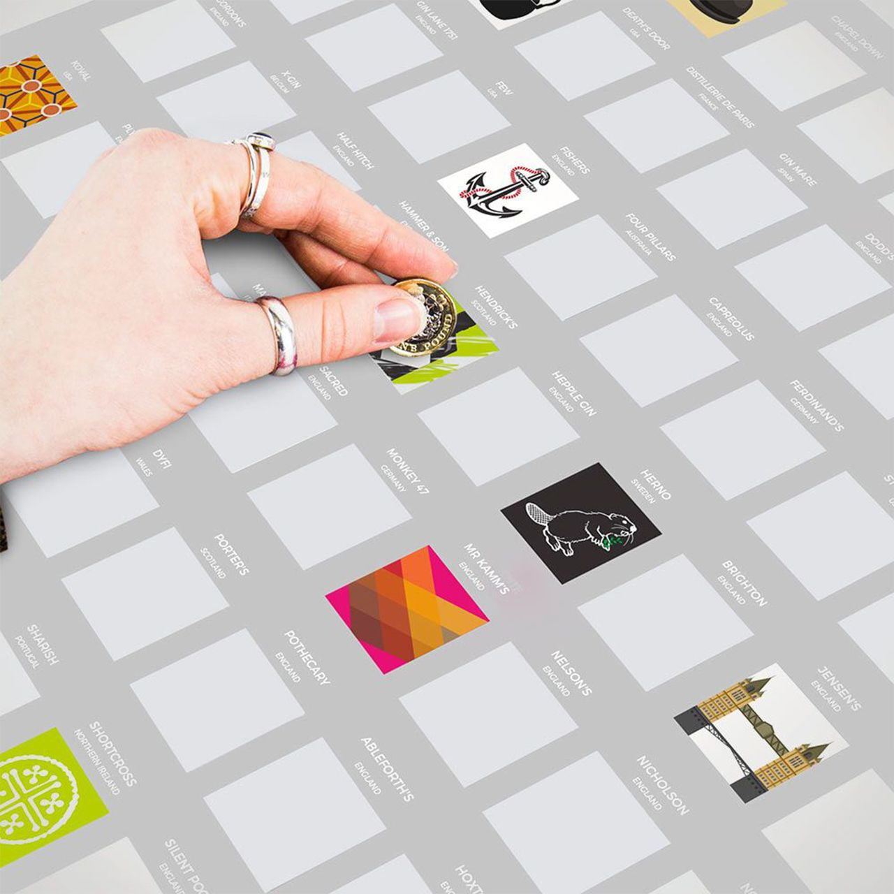 Plakat zdrapka prezent dla miłośnika ginu plakat na prezent prezent dla chłopaka prezent na dzień chłopaka