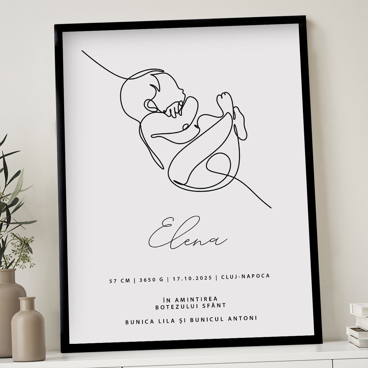 Poster metrice pentru copil – cadou cu ocazia nașterii