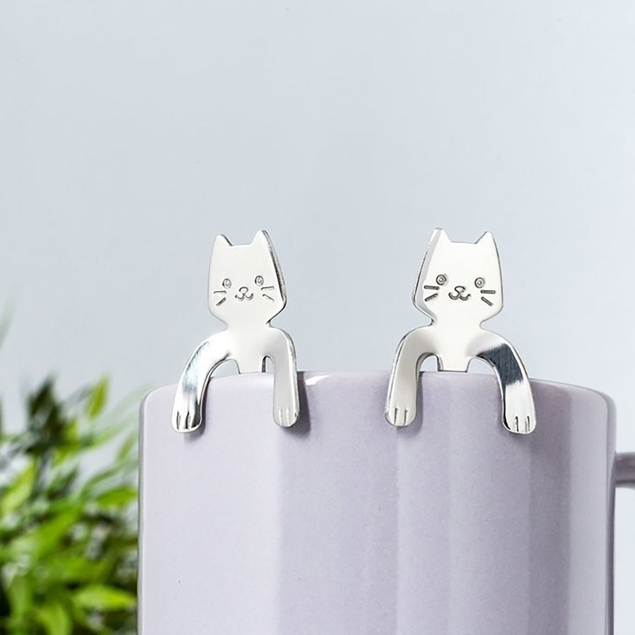 Set 2 lingurițe Pisici – Cadou Iubitor de Pisici.