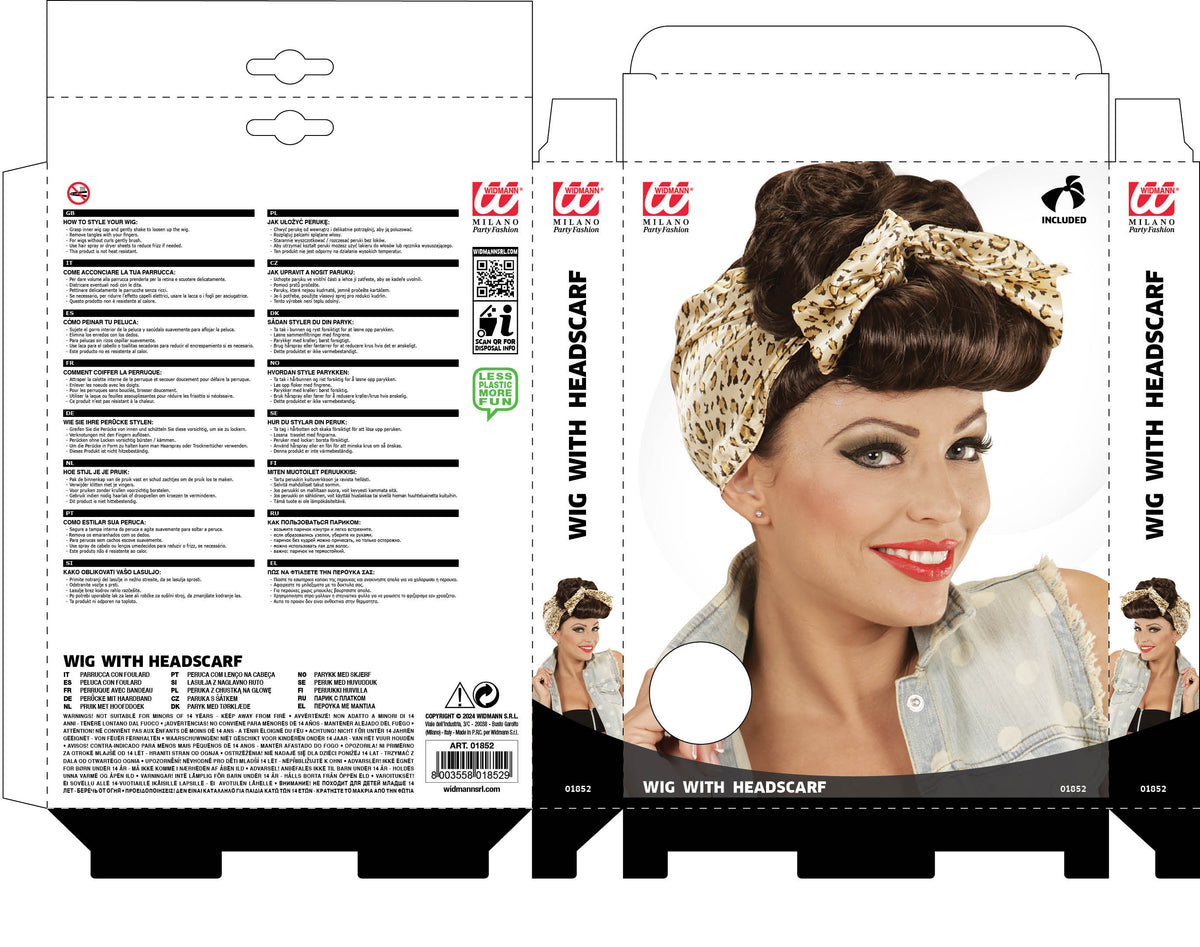 Perucă PIN UP maro