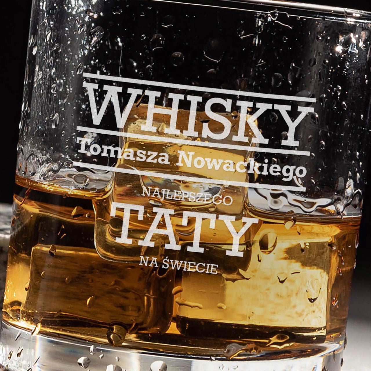 Grawerowana szklanka do whisky dla taty prezent dla taty prezent na dzień ojca szklanka do whisky z grawerem