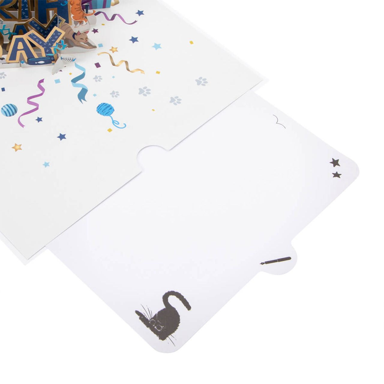 Felicitare pliabilă cu pisici – Happy Birthday