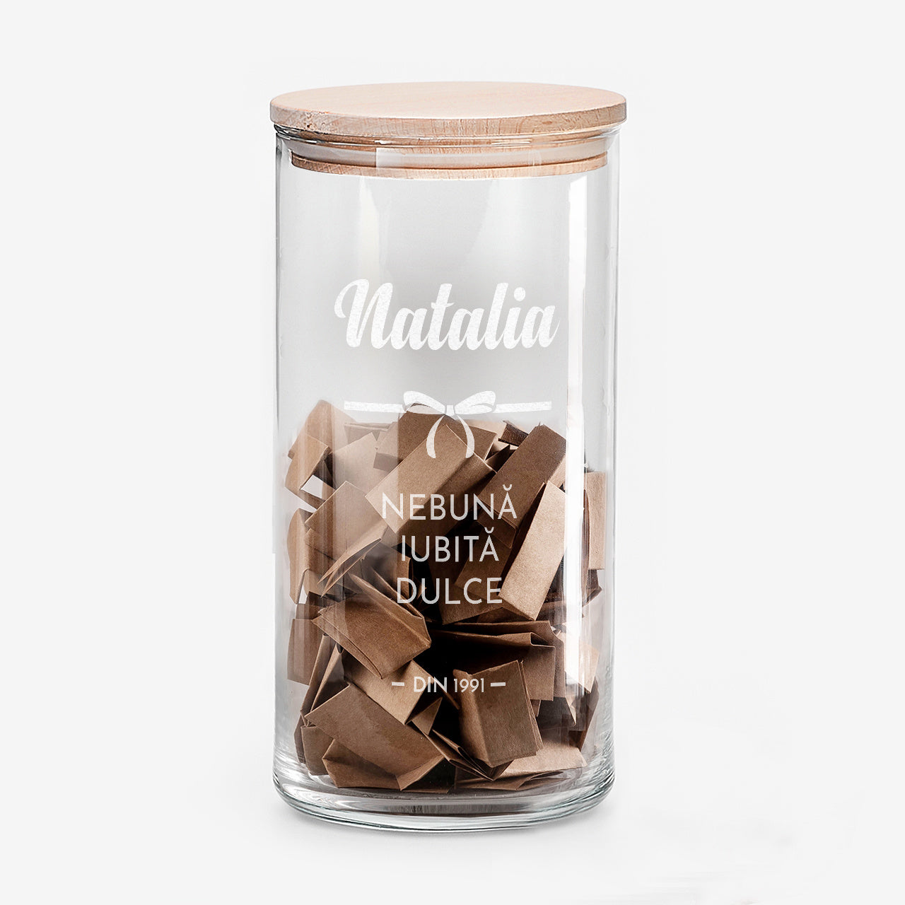 Grawerowany słoik - prezent urodzinowy dla przyjaciółki prezent dla przyjaciółki na urodziny pojemnik na słodycze