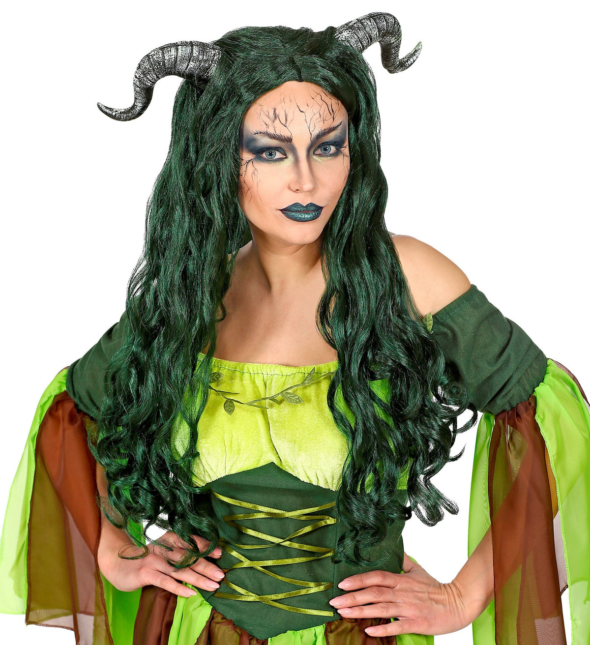 Perucă cu rogami de Halloween