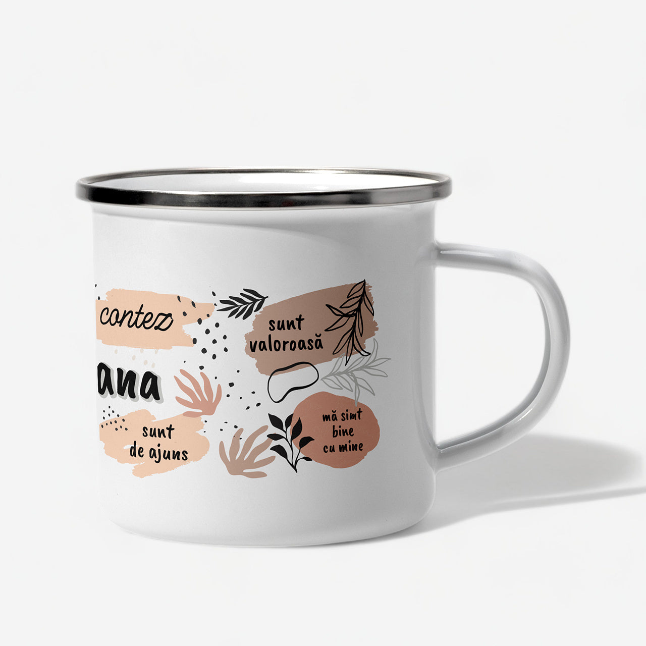 Kubek emaliowany Self Love prezent motywacyjny kubek z nadrukiem