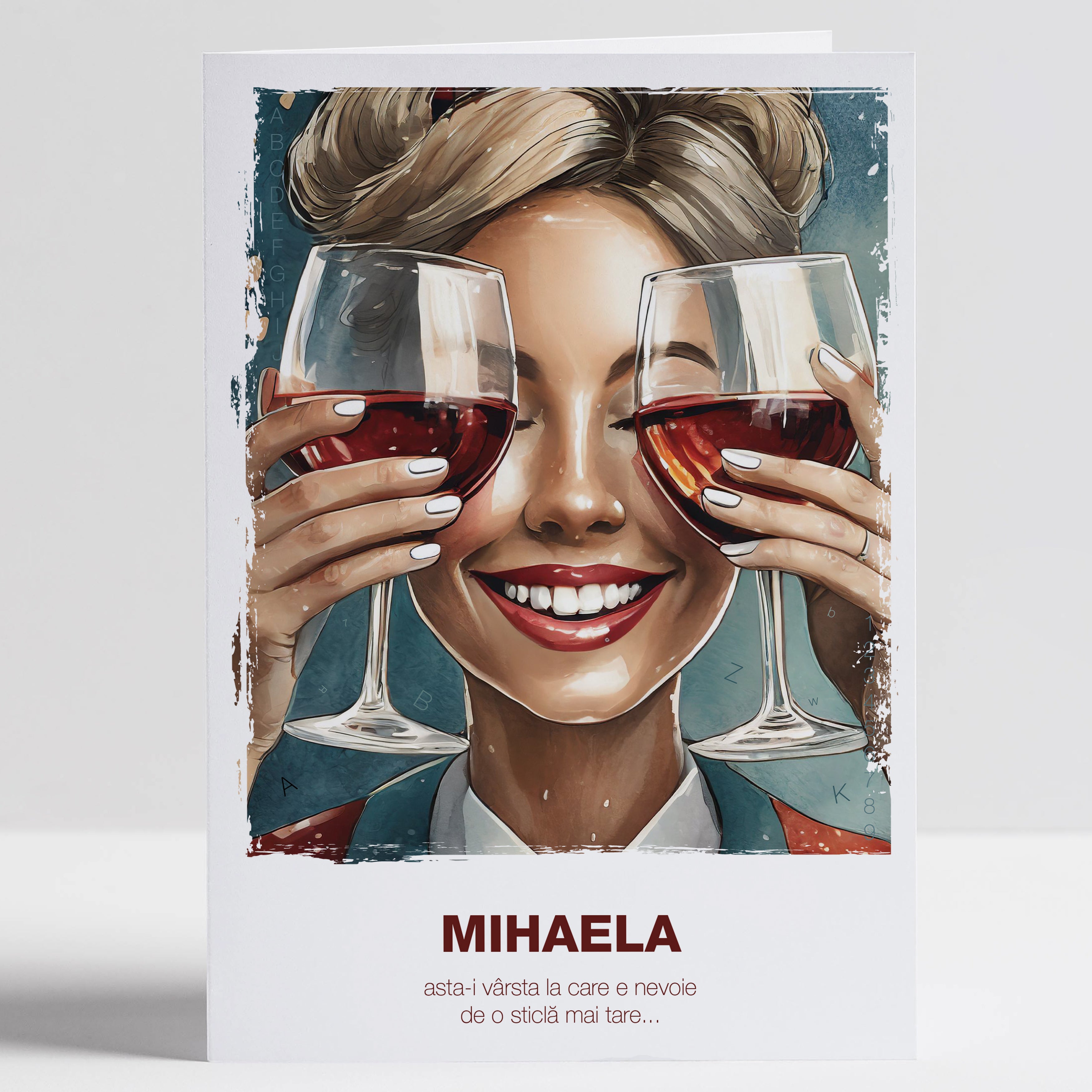 Felicitare amuzantă pentru ziua de naștere a prietenei - Sticlă tare