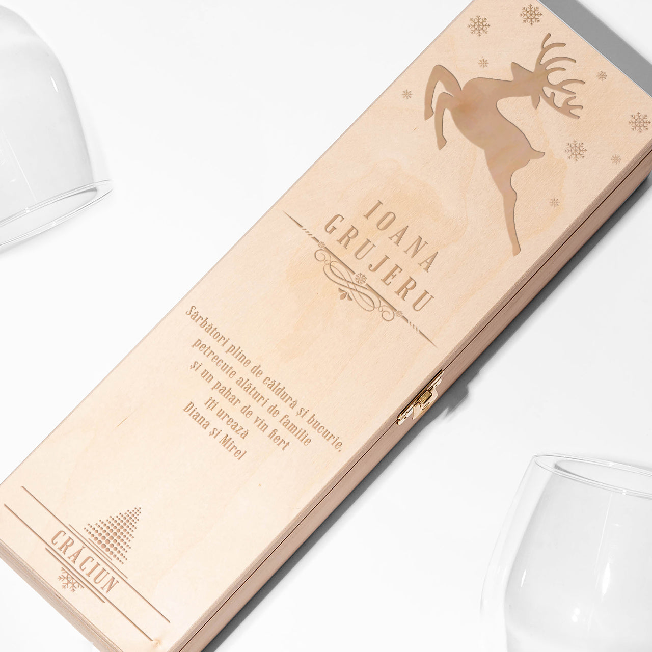 Świąteczna skrzynka na alkohol skrzynka na alkohol prezent świąteczny skrzynka