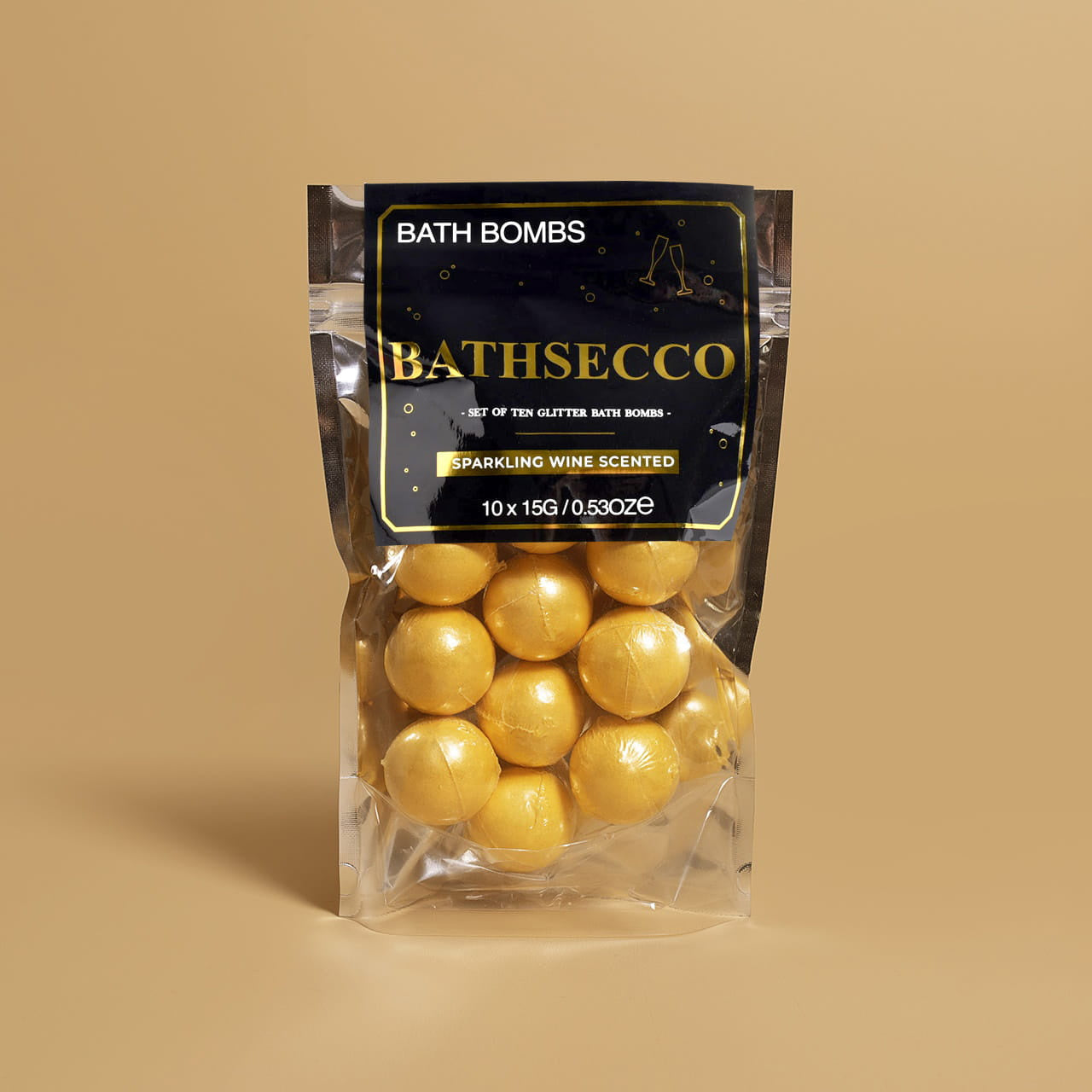 Złote kule do kąpieli Bathsecco prezent dla kobiety musujące kule do kąpieli