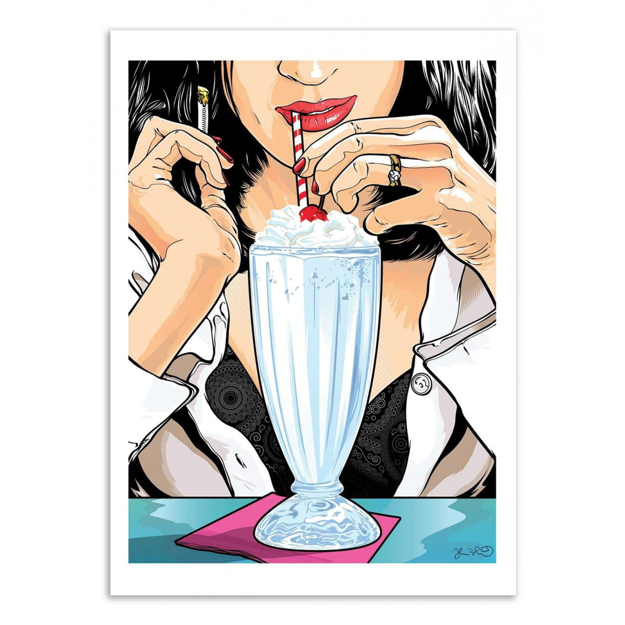 Plakat Pulp Fiction - Mia Pulp Fiction plakat prezent dla kinomaniaka prezent na parapetówkę