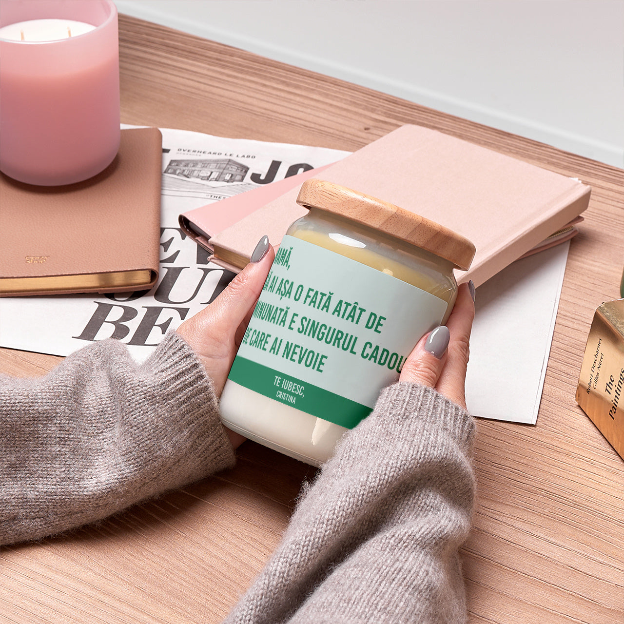 Lumânare de soia - cadou original pentru mamă