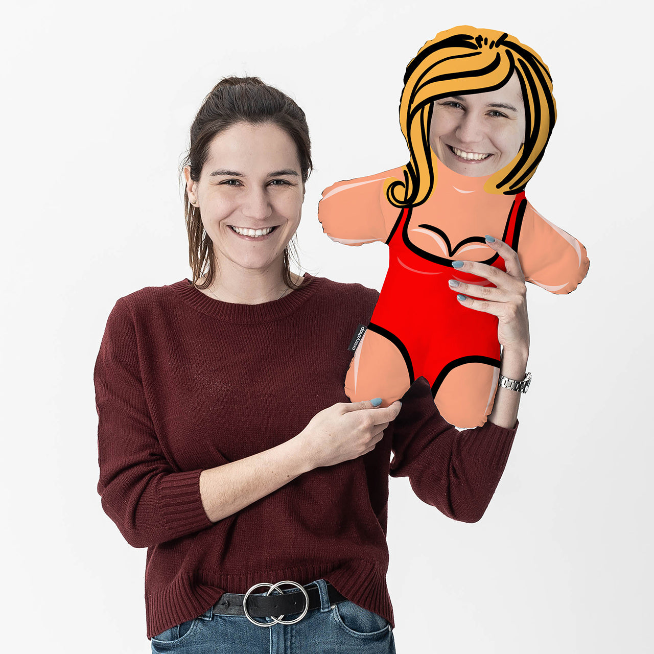 Personalizowana lalka poduszka dla dziewczyny prezent dla dziewczyny poduszka z nadrukiem poduszka na prezent