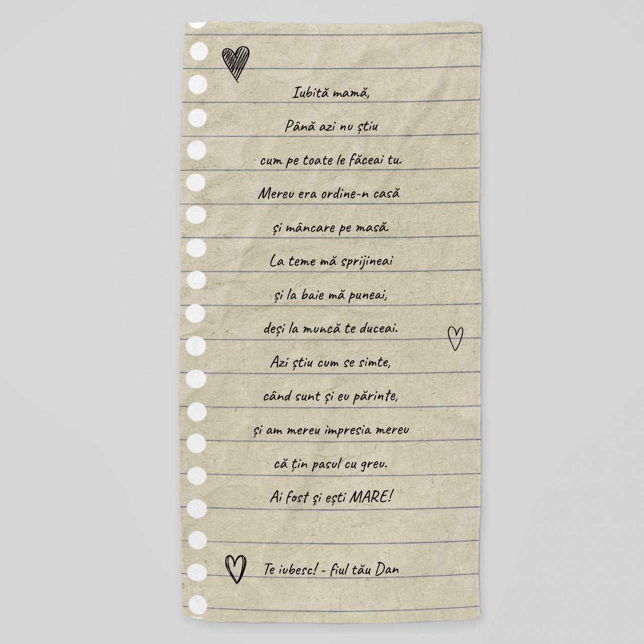 Personalizowany ręcznik dla mamy LIST prezent dla mamy prezent na dzień mamy 