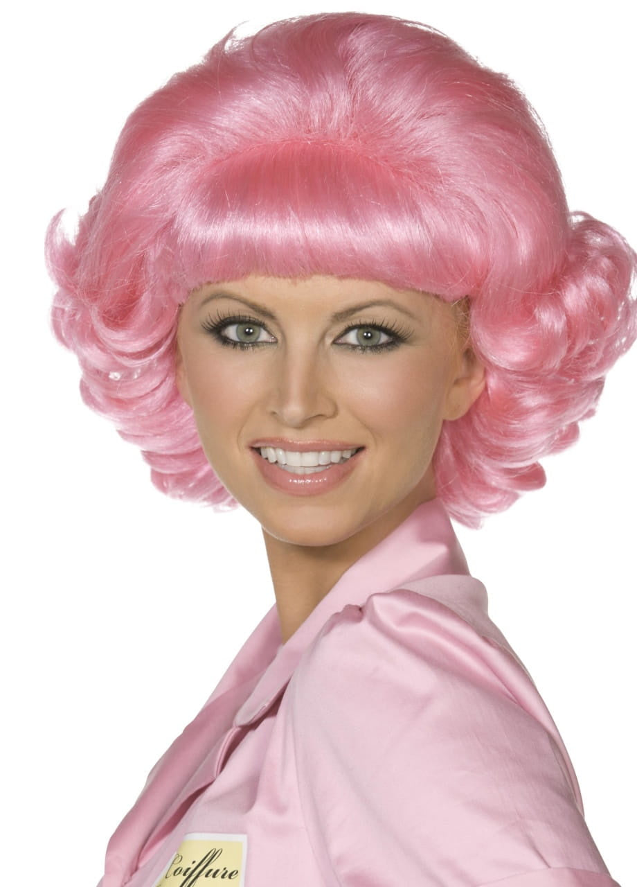 Perucă de carnaval FRENCHY ani 50 roz