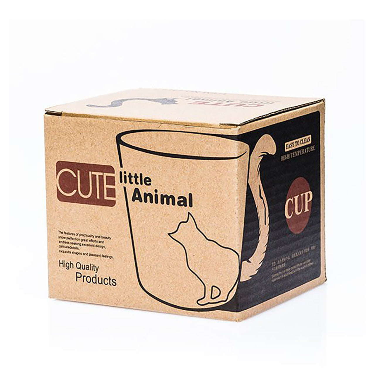 Kubek porcelanowy z ogonem kota prezent dla kociary