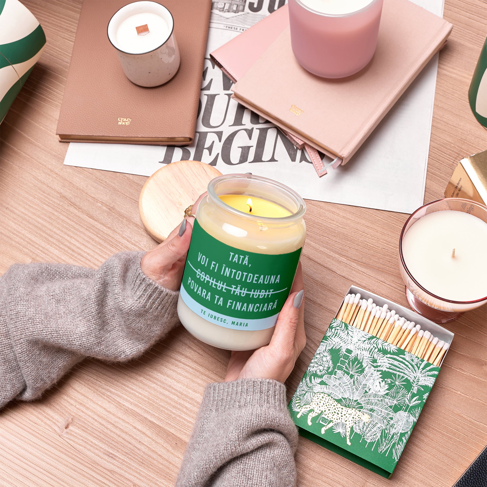 Lumânare personalizată - cadou amuzant de Ziua Tatălui