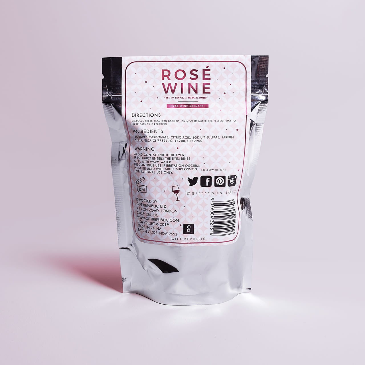 Musujące kule do kąpieli ROSE WINE upominek dla niej prezent dla miłośniczki wina prezent dla kobiety