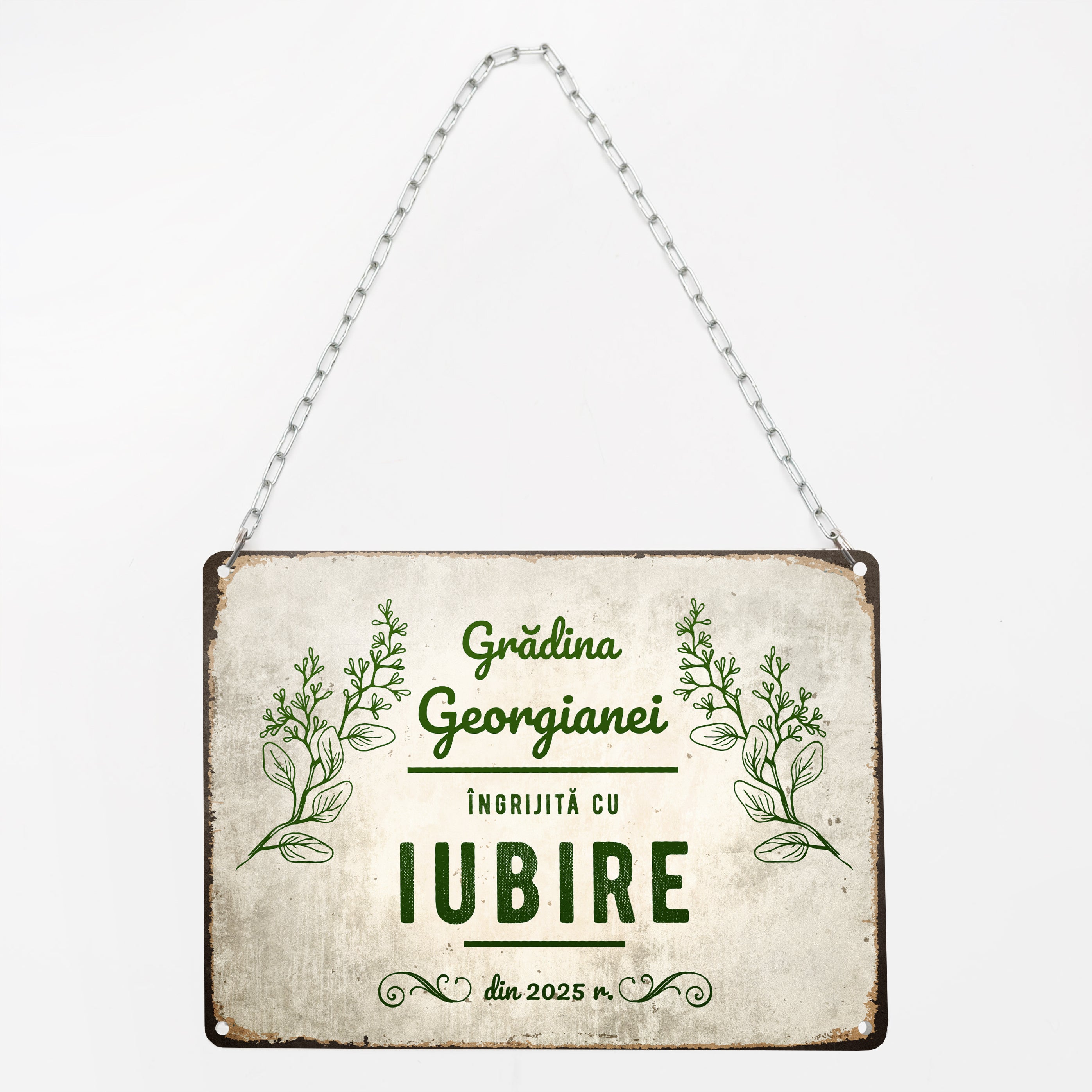 Plăcuță decorativă personalizată pentru grădină