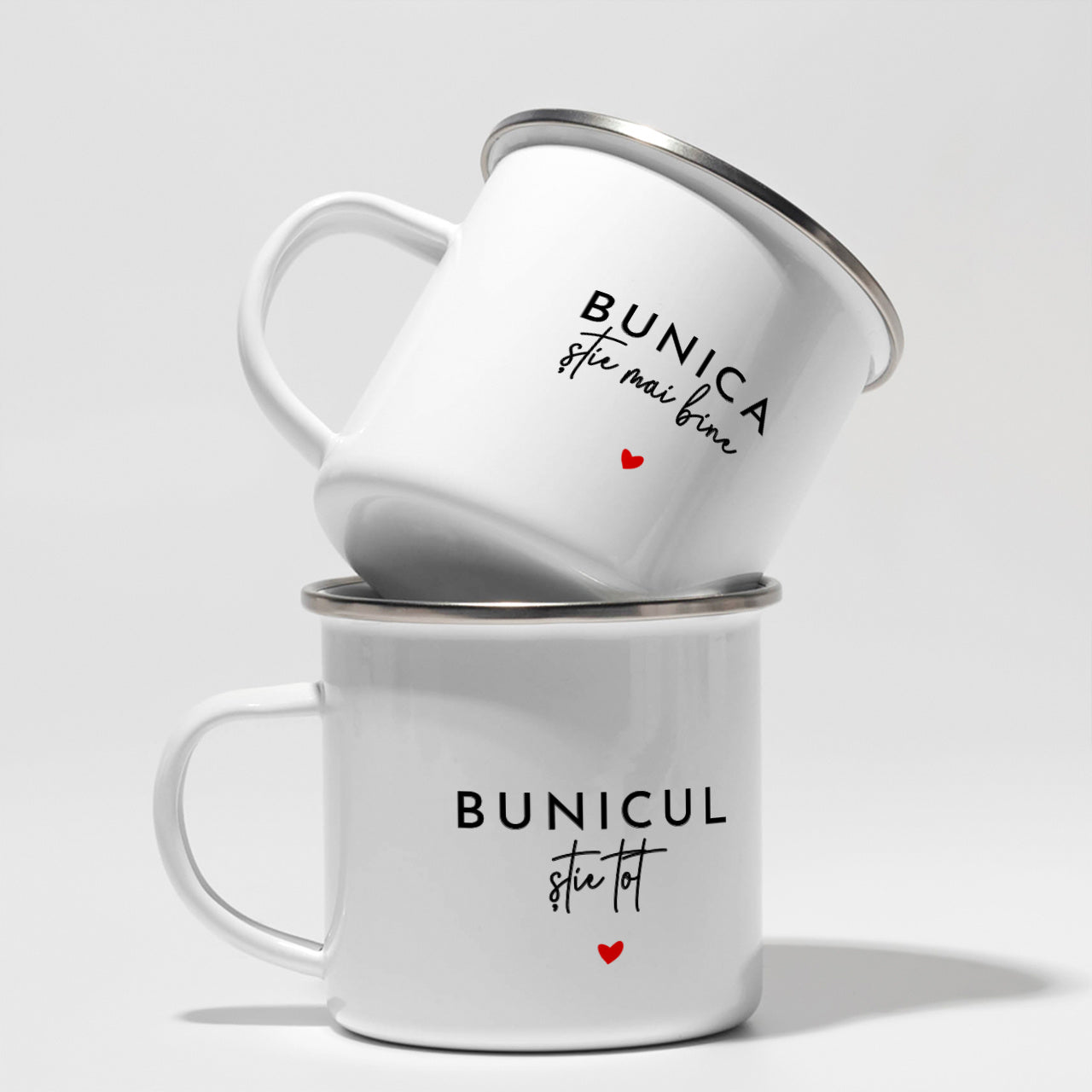 Emaliowane kubki dla Babci i Dziadka kubki na Dzień Babci i Dziadka prezent dla babci i dziadka