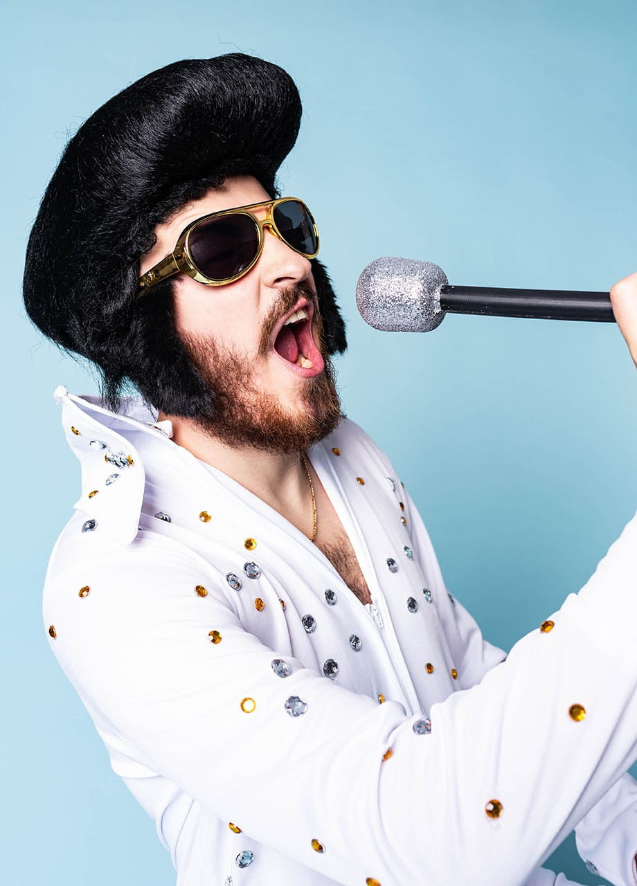 Perucă ELVIS deluxe - neagră