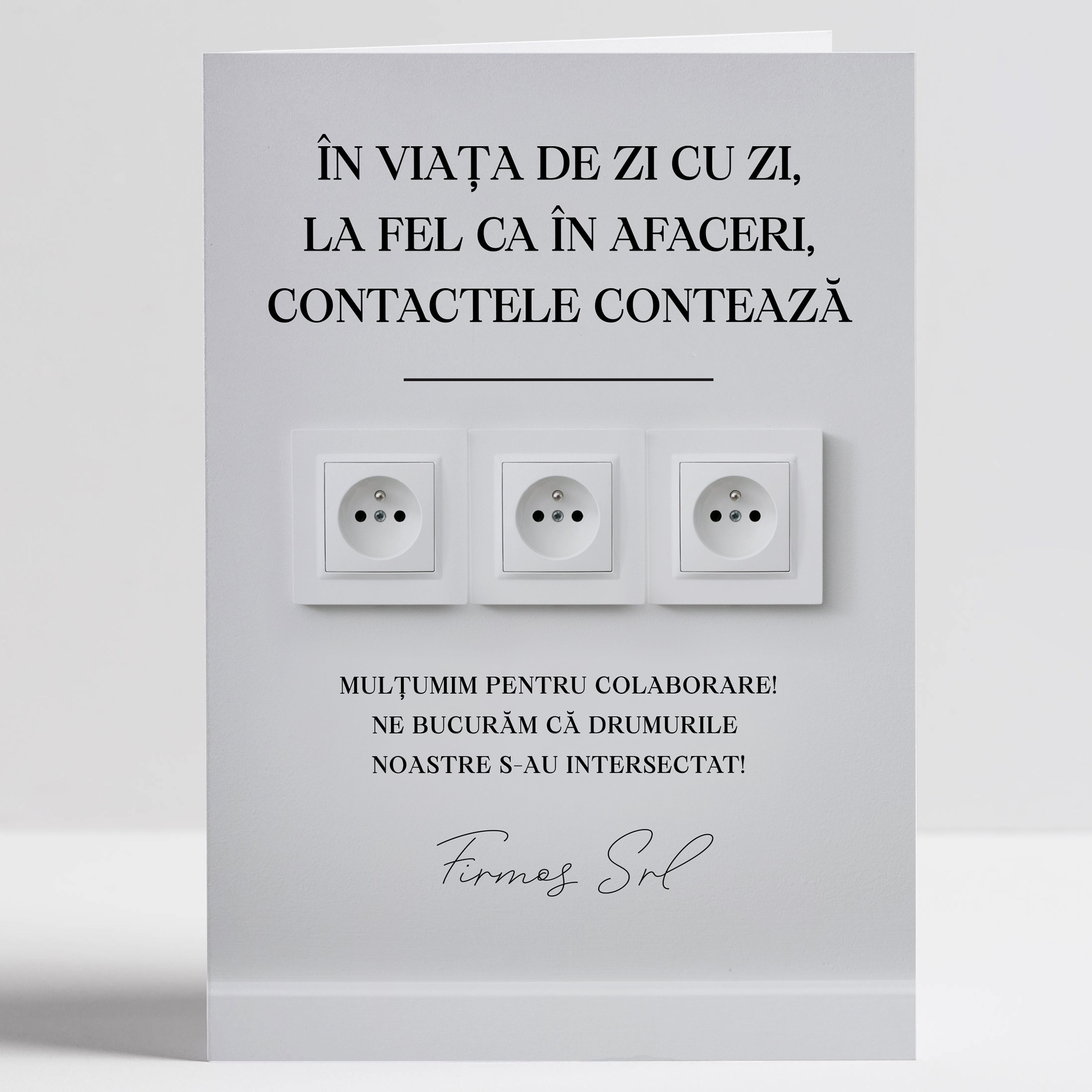 Felicitare de mulțumire pentru colaborare - Contactele contează