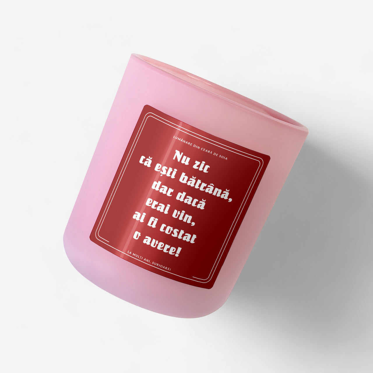 Lumânare în pahar – cadou pentru soră