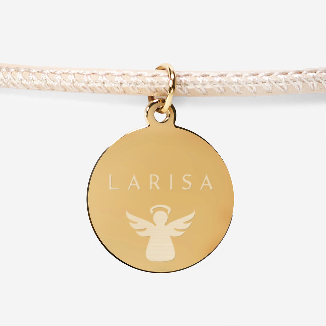 Bransoletka na Komunię z aniołkiem bransoletka personalizowana prezent na komunię dla dziewczynki