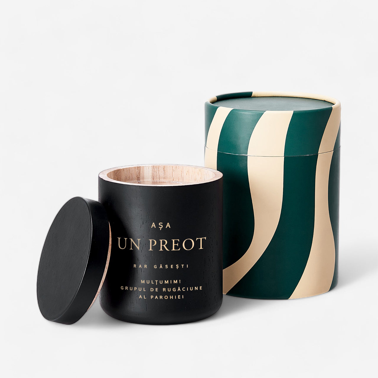 Lumânare gravată pentru preot - cadou de mulțumire