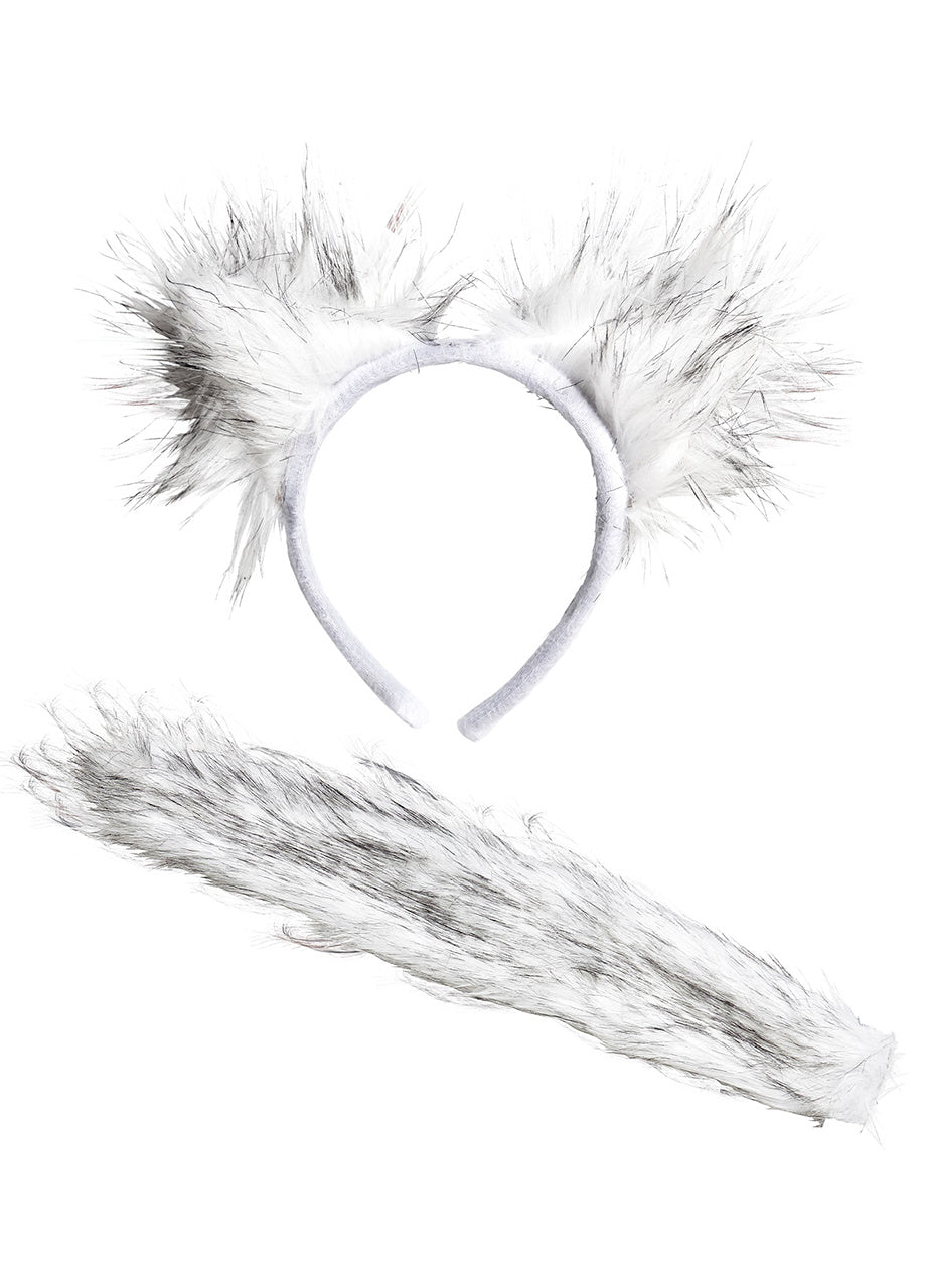 Urechi și coadă lup ACCESORIU PENTRU COSTUMULUI LUP costum furry
