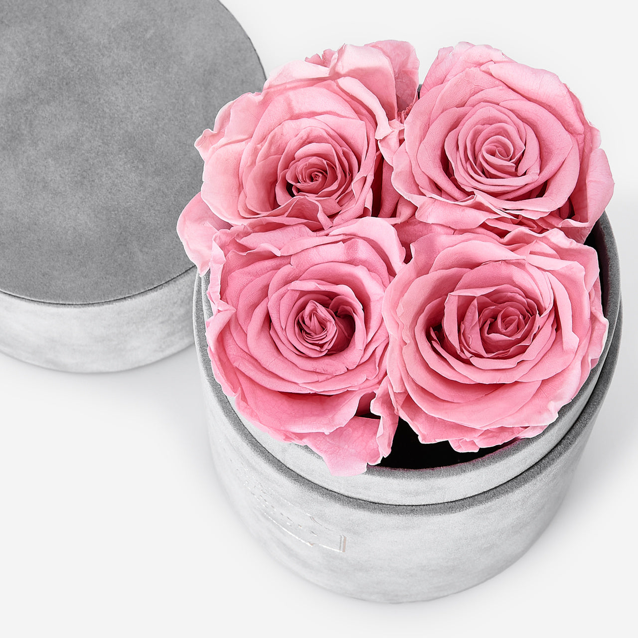 Trandafiri eterni roz în cutie