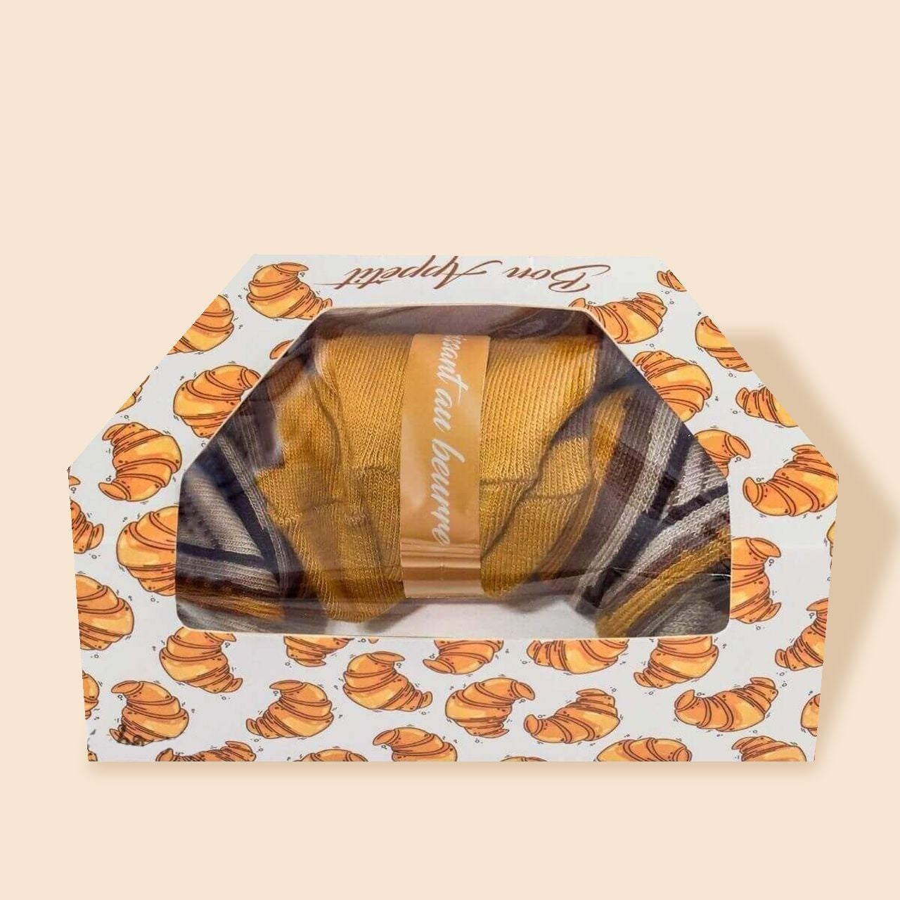 Śmieszne skarpetki na prezent Croissant skarpetki męskie skarpetki damskie prezent dla niego prezent dla niej