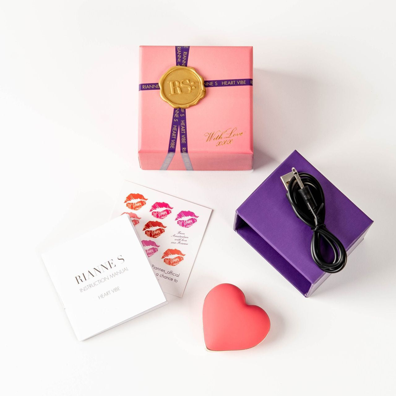 Masažer erotic Rianne în formă de inimă