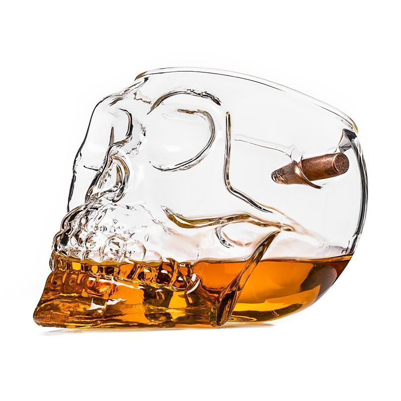 Pahar pentru whisky în formă de craniu