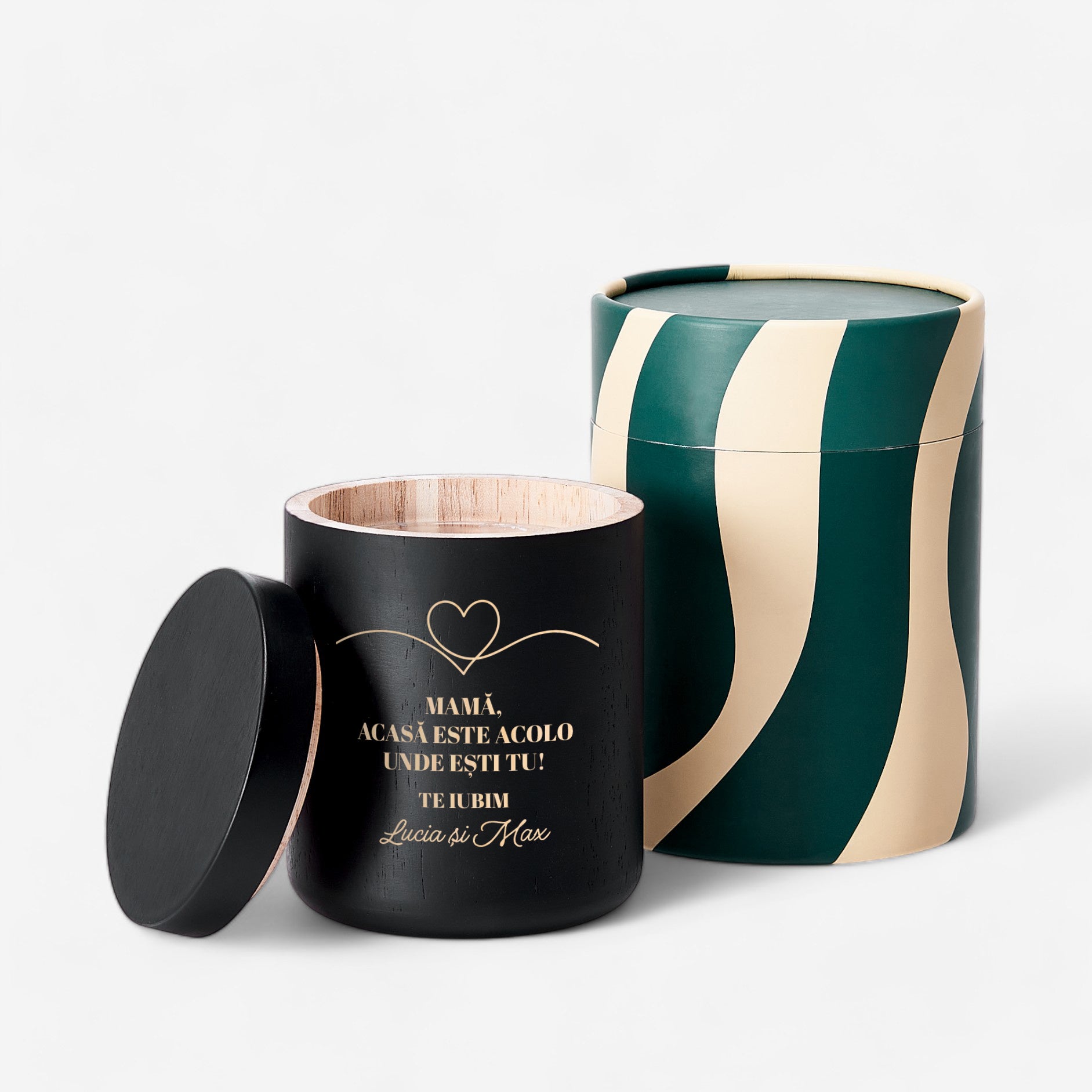 Lumânare gravată pentru mamă