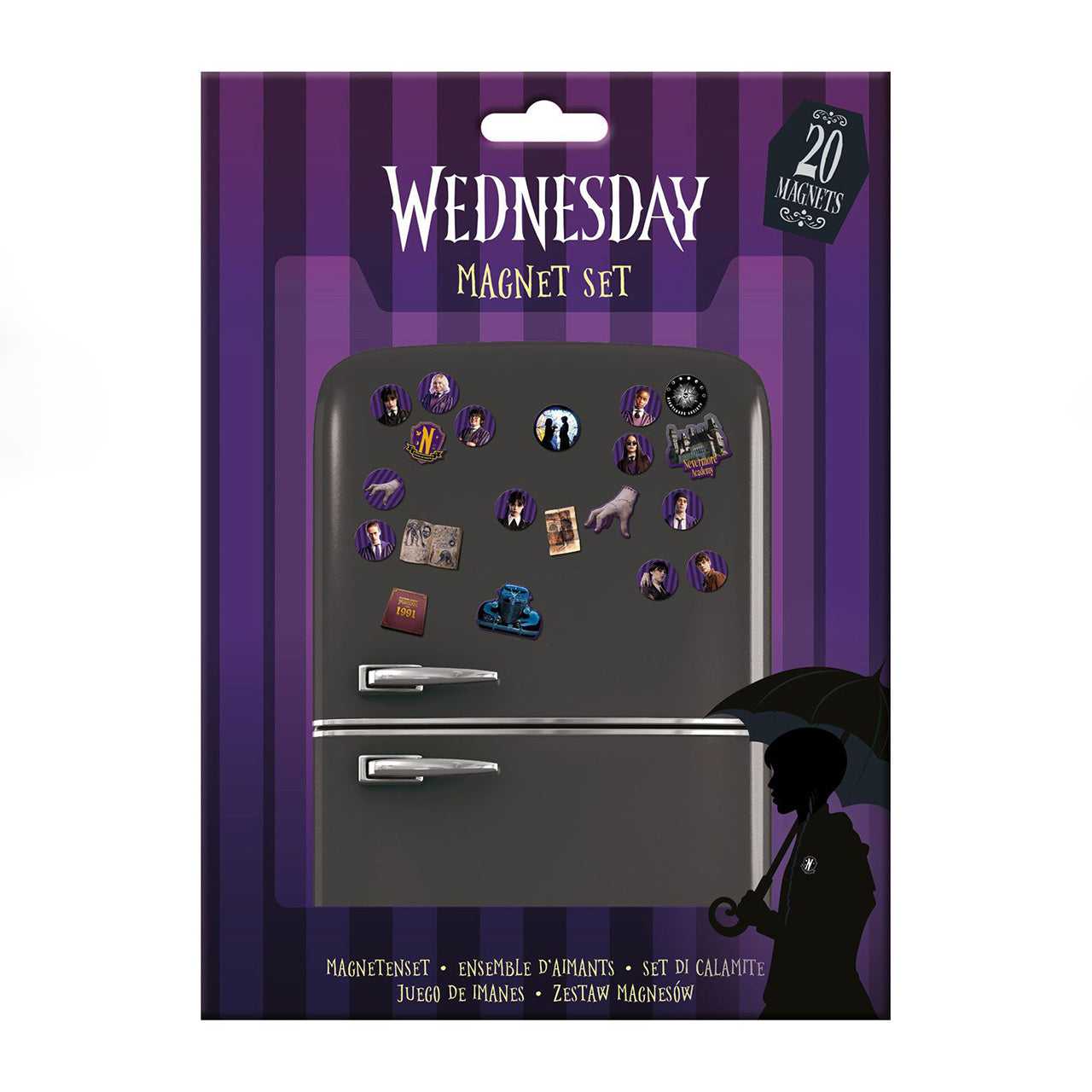 Set 20 magneți Wednesday - cadou pentru fana serialului