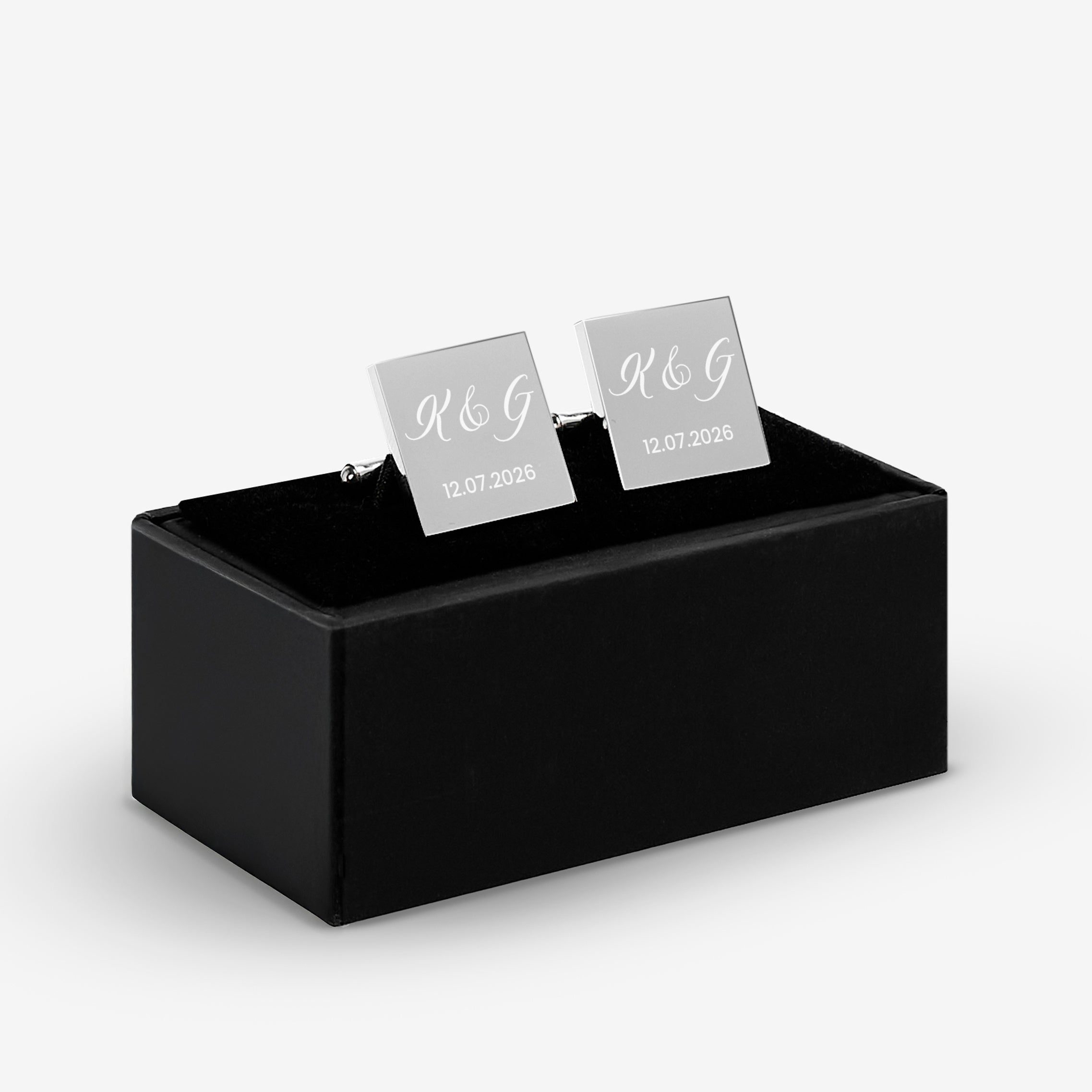 Eleganckie spinki do mankietów - prezent na rocznicę dla męża personalizowane spinki z grawerem