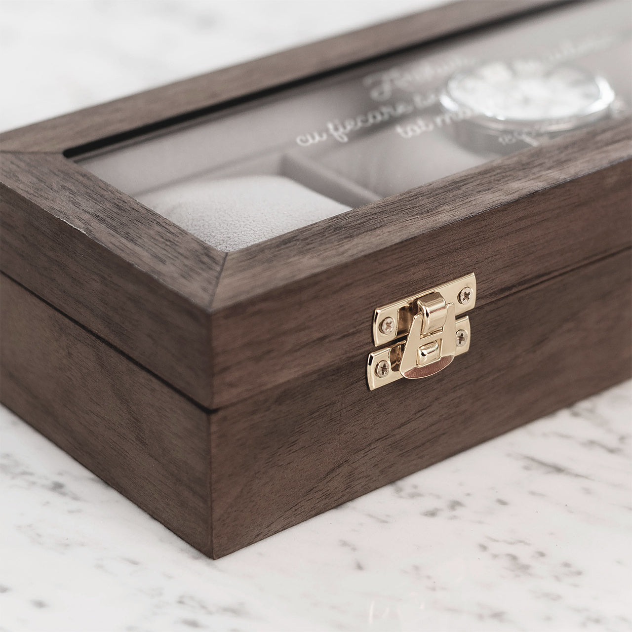 Pudełko na zegarki męskie - prezent na rocznicę dla męża personalizowane pudełko upominek dla niego