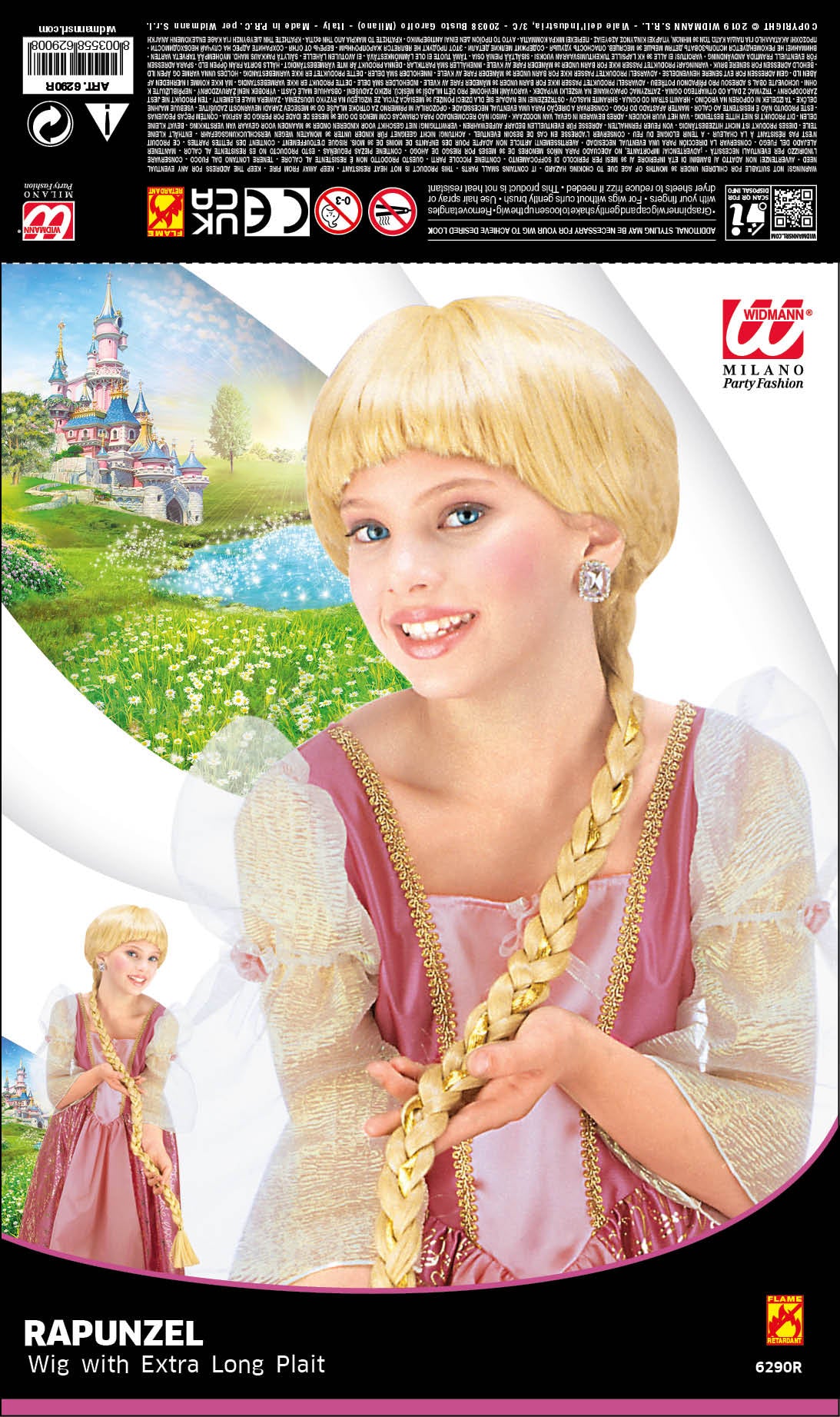 Perucă ROSZPUNKA lung cosiță blond