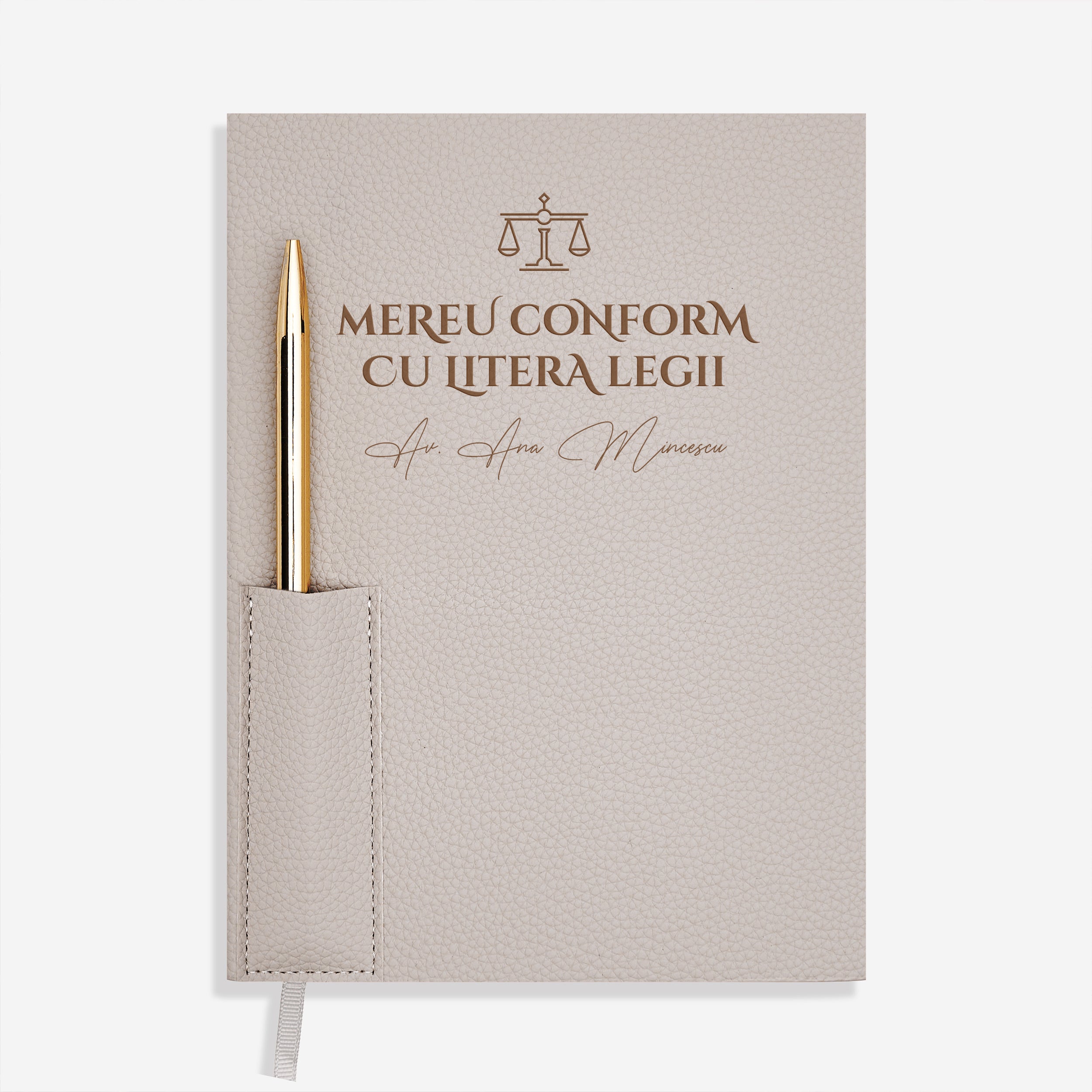 Personalizowany planner z długopisem - prezent dla prawniczki elegancki prezent dla niej personalizowany planner