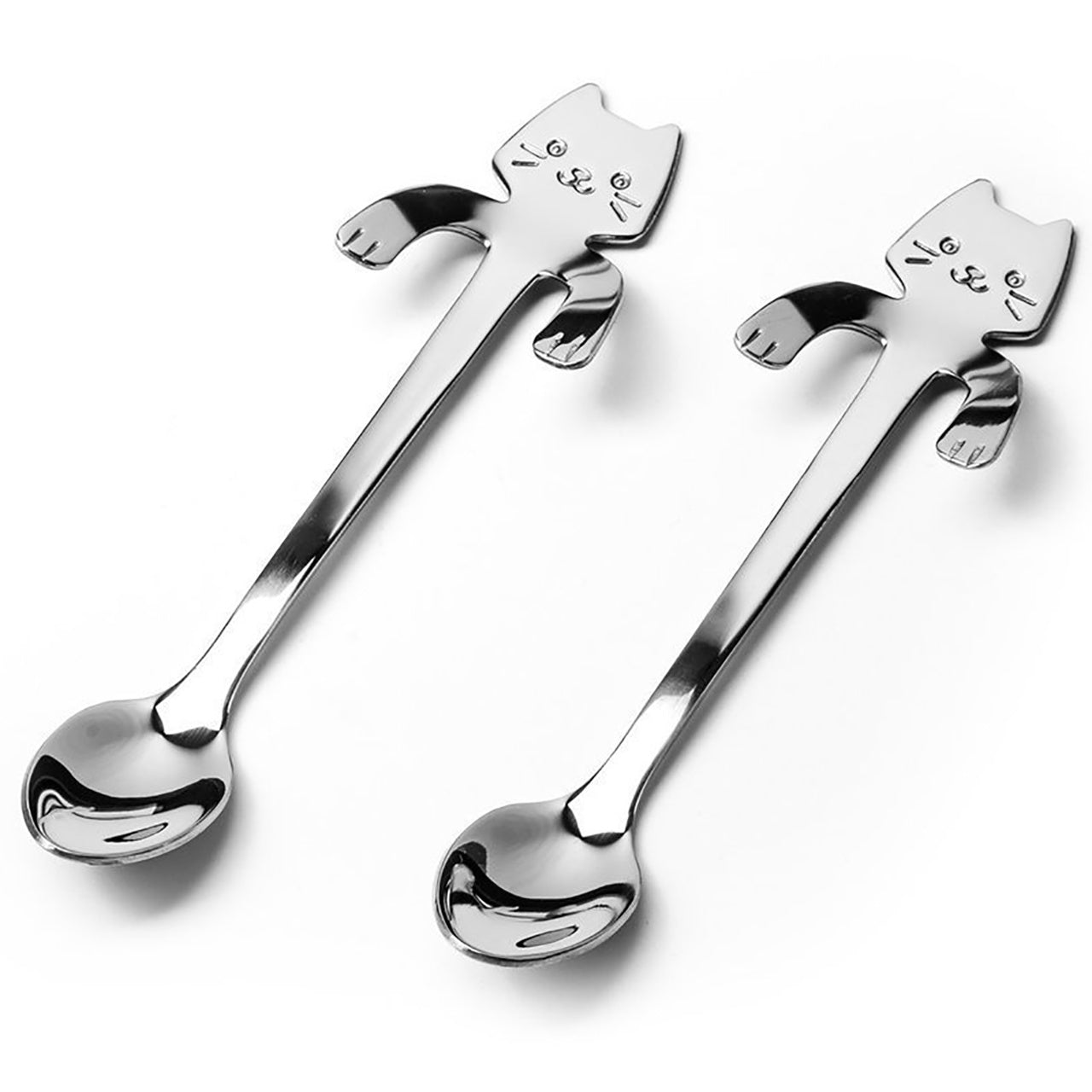 Set 2 lingurițe Pisici – Cadou Iubitor de Pisici.