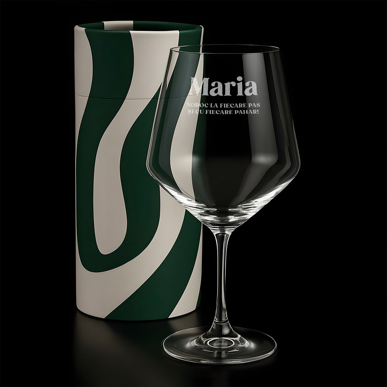 Pahar gravat - cadou pentru femeie