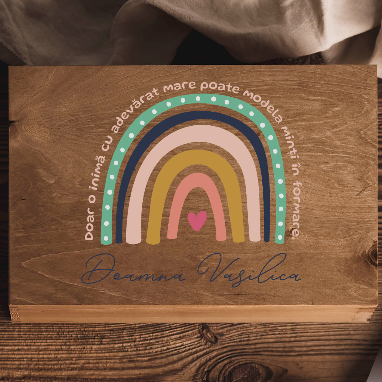 Cutie personalizată pentru amintiri – cadou pentru educatoare