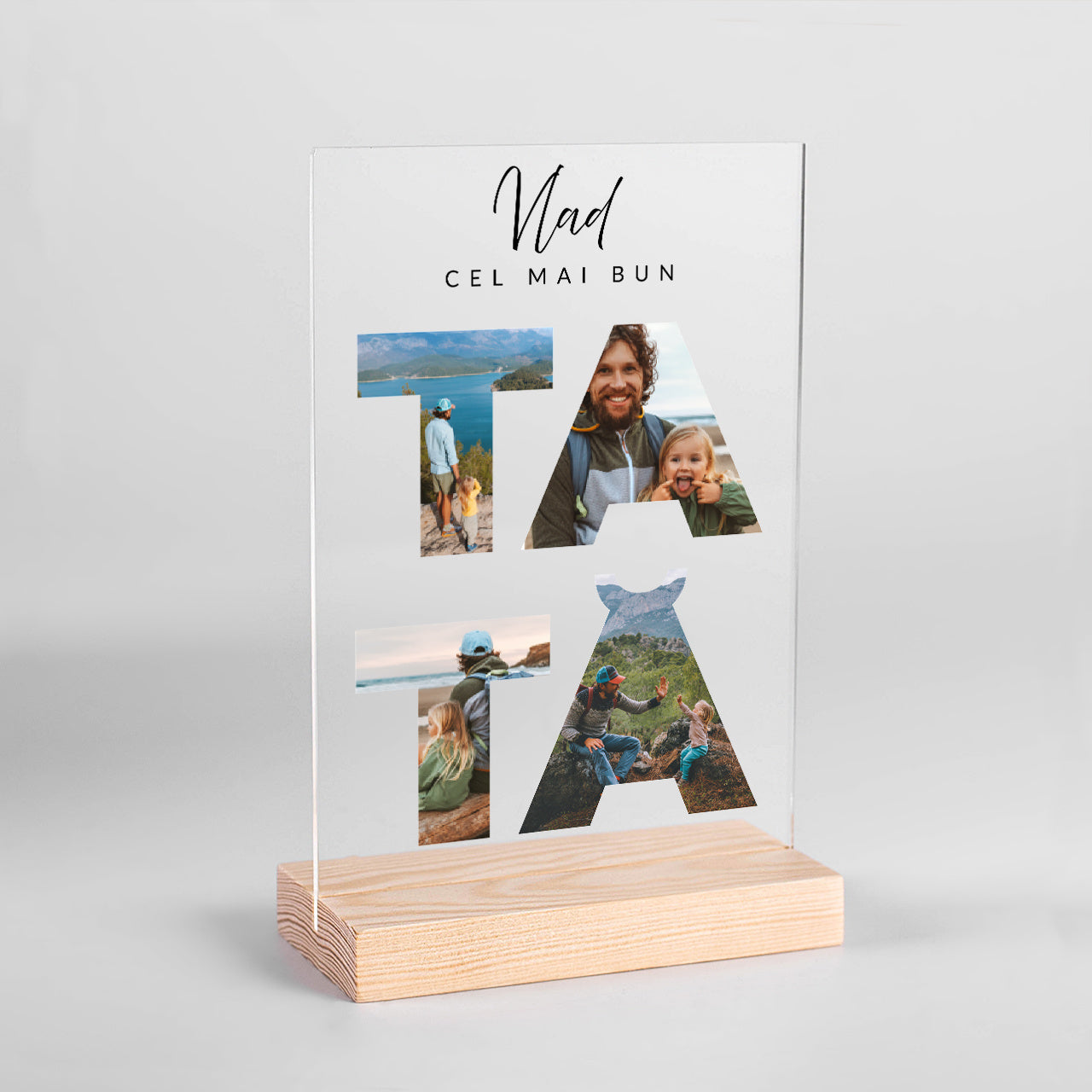 Placă din plexiglas pentru Ziua Tatălui - Cel mai bun tată