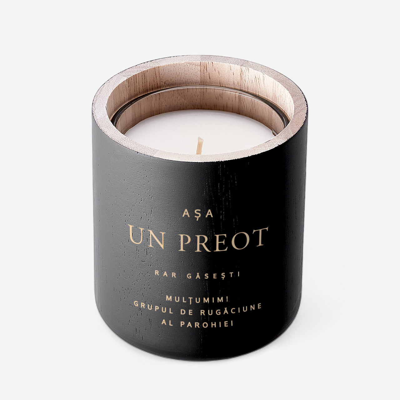 Lumânare gravată pentru preot - cadou de mulțumire